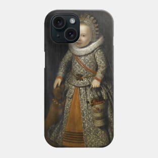 Portrait of a Young Girl in an embroidered dress by Cornelis de Vos Phone Case