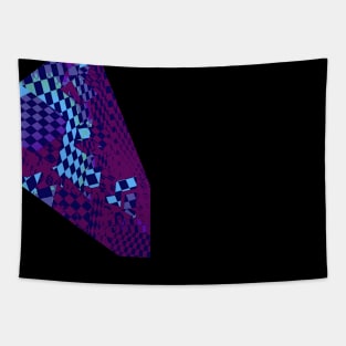 Abstract Purple Cube Dimension Tapestry