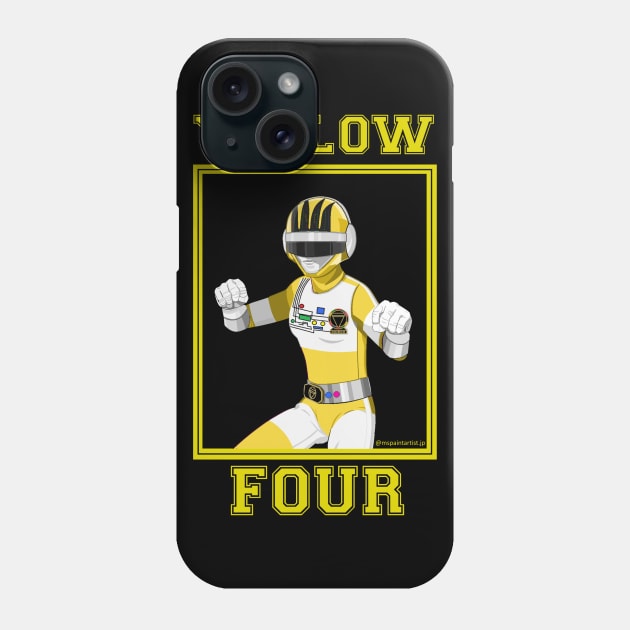 Yellow Four Phone Case by Zapt Art