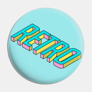 90s Style Retro Word Art Pin