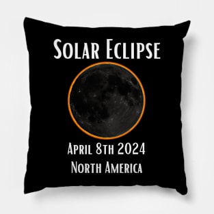 Solar Eclipse North America Total Eclipse Gift For American April 8th 2024 Astronomy Sun Moon Space Enthusiast Pillow