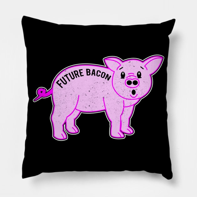 Future Bacon - Bacon Lover Pillow by fromherotozero