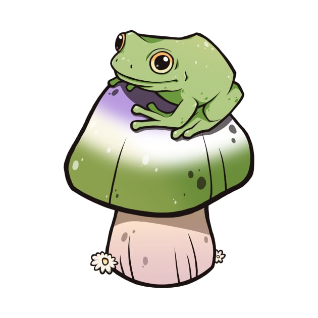 Genderqueer Pride Mushroom Frog by saltuurn