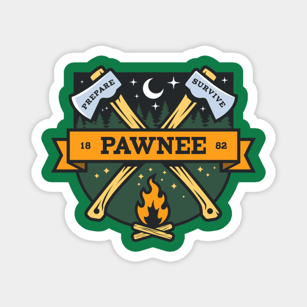 Pawnee Rangers Parks and Rec Magnet by stayfrostybro