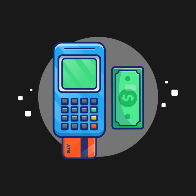 Electronic Data Capture With Bank Card And Money Cartoon by Catalyst Labs