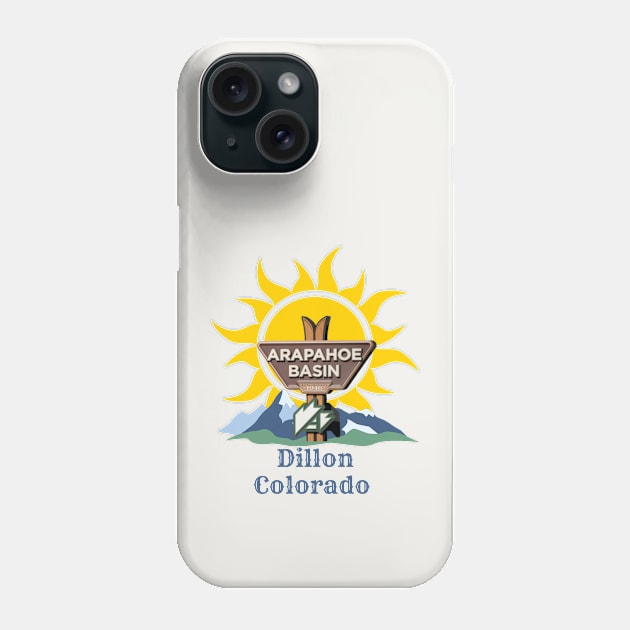 Arapahoe Basin, Dillon Colorado. Gift Ideas For The Ski Enthusiast. Phone Case by Papilio Art