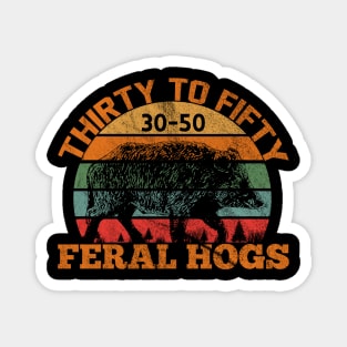 Feral Hogs Vintage Magnet