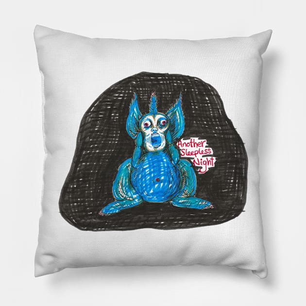 Insomnia Gargoyle Pillow by SassySpike