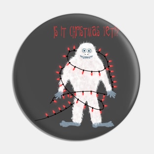 Yeti Christmas Pun Pin