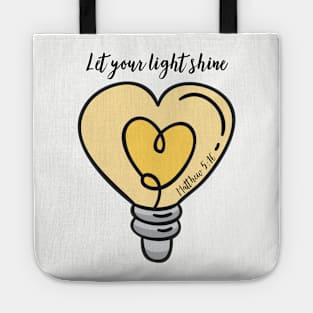 Matthew 5:16 Let Your Light Shine Tote