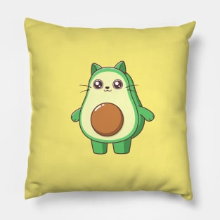 Kawaii Avocato avocado cat Pillow