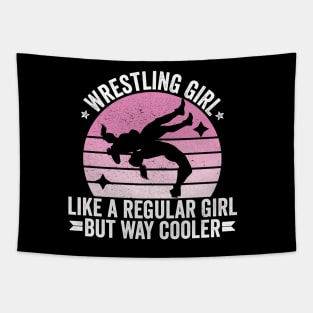 Wrestling Girl Tapestry