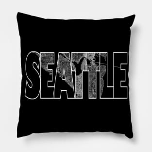 Seattle Street Map Pillow