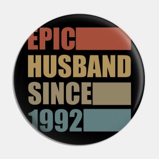 Vintage Epic Husband Since 1992 Pin