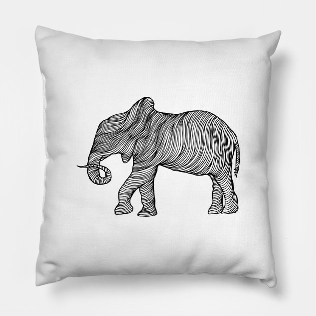 THE ELEPHANT Pillow by thiagobianchini