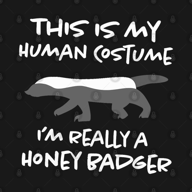 this is my human costume i'm really a honey badger by CosmicCat