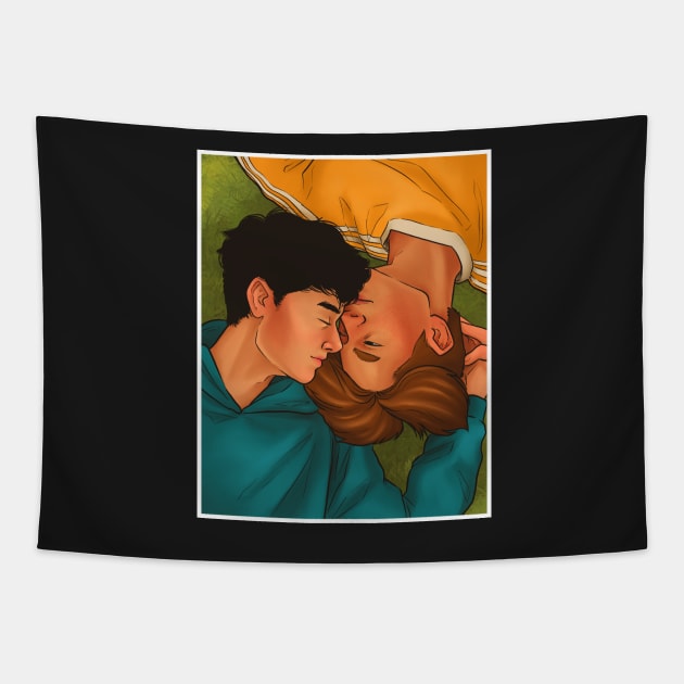 Nick and Charlie - heartstopper tfios poster no logo Tapestry by daddymactinus