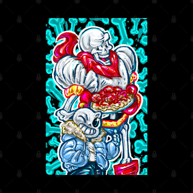 Sans and Papyrus by pbarbalios