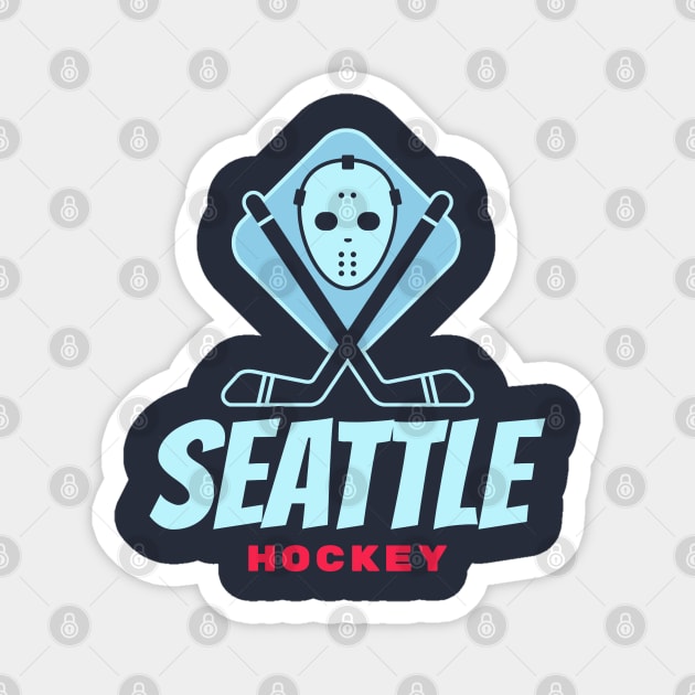 seattle kraken hockey Magnet by BVHstudio