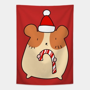 Candy Cane Hamster Tapestry