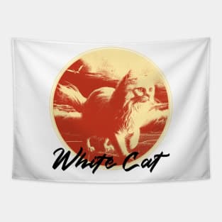 White Cat Tapestry