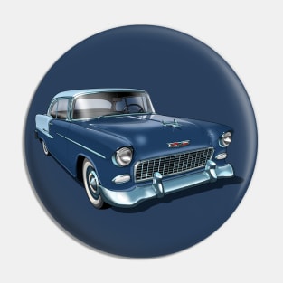 1955 Chevrolet in dark blue Pin