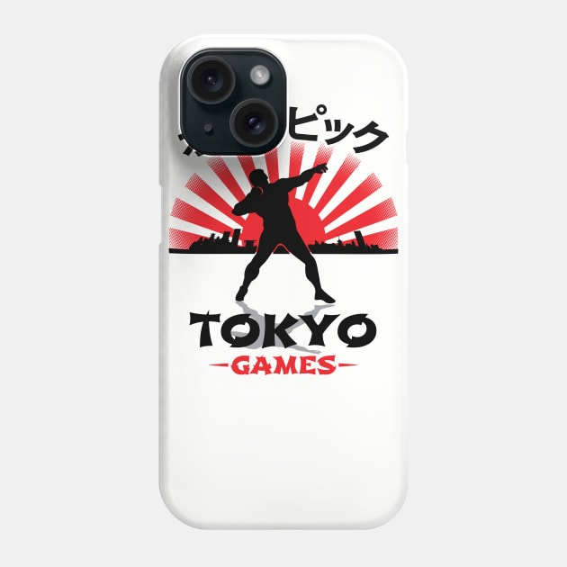 Shotput Thrower Tokyo Olympics Track N Field Athlete Phone Case by atomguy