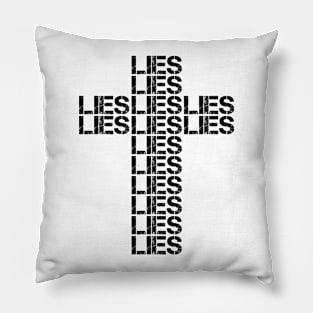 LIES Cross Pillow