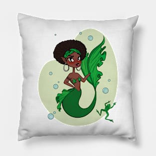 Green Swamp Mermaid Pillow