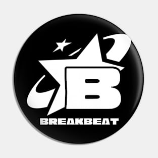 BREAKBEAT  - B is For Breaks Y2K  (White) Pin