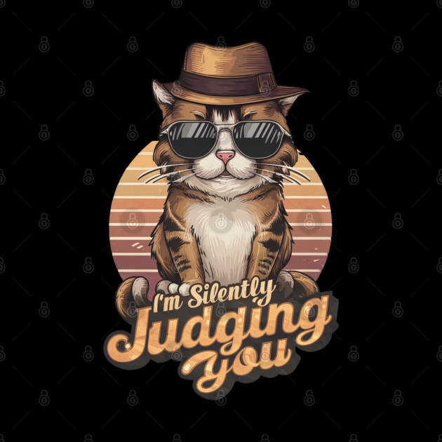 Sarcastic Cat " I'm Silently Judging You " by Hunter_c4 "Click here to uncover more designs"