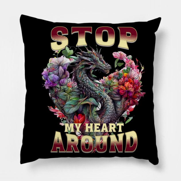 Stop Dragon Pillow by RockReflections