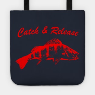 Catch and Release Series, Perch, Red color Tote