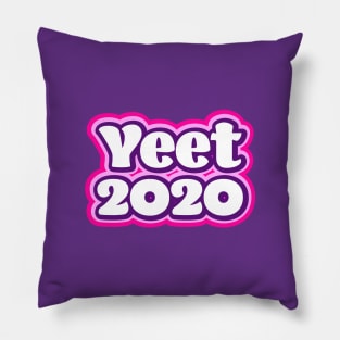 Yeet 2020 - Retro Pink Pillow