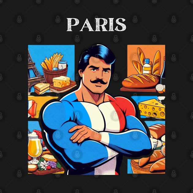 Paris France Strongman Mustache by Woodpile
