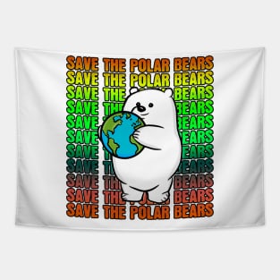 Rainbow Save the Polar Bears Tapestry