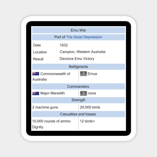 The Great Emu war Wikipedia style information tab Magnet