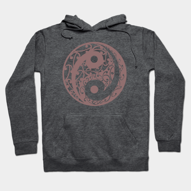 Yin and Yang in a Koru Pattern in light brown - Yin And Yang - Hoodie |  TeePublic