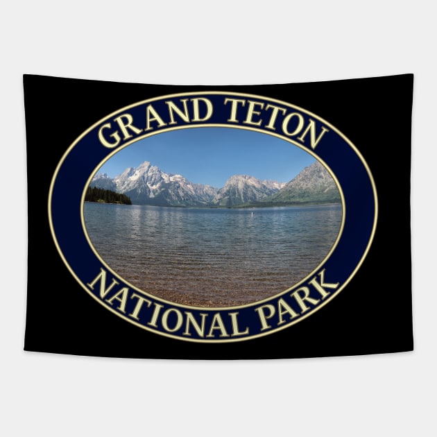 Jackson Lake at Grand Teton National Park in Wyoming Tapestry by GentleSeas