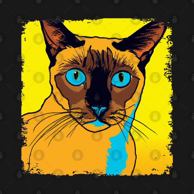 Tonkinese Pop Art - Cat Lover Gift by PawPopArt