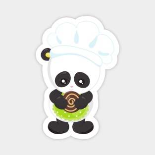 Cooking Panda, Baking Panda, Panda With Cookie Magnet