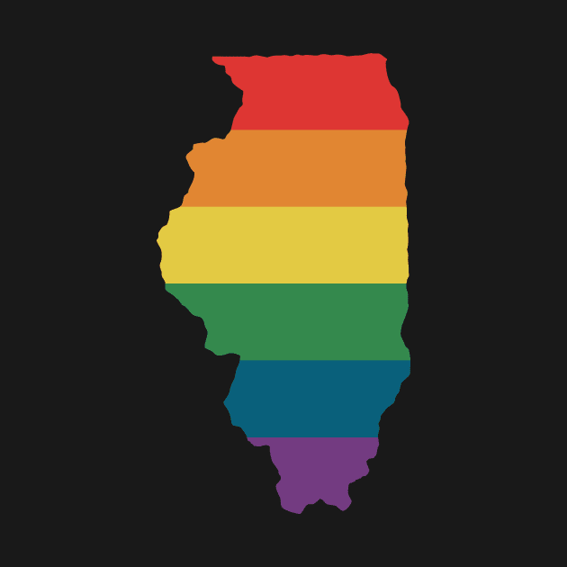 Illinois State Rainbow by n23tees