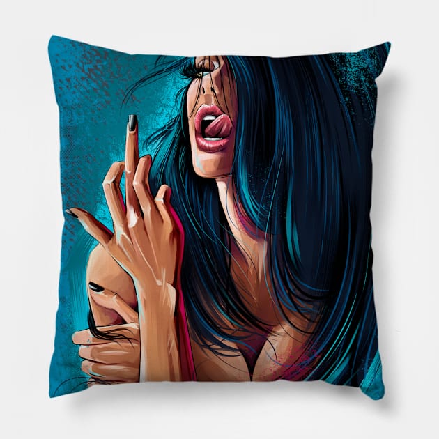 sexy girl Pillow by Chack Loon