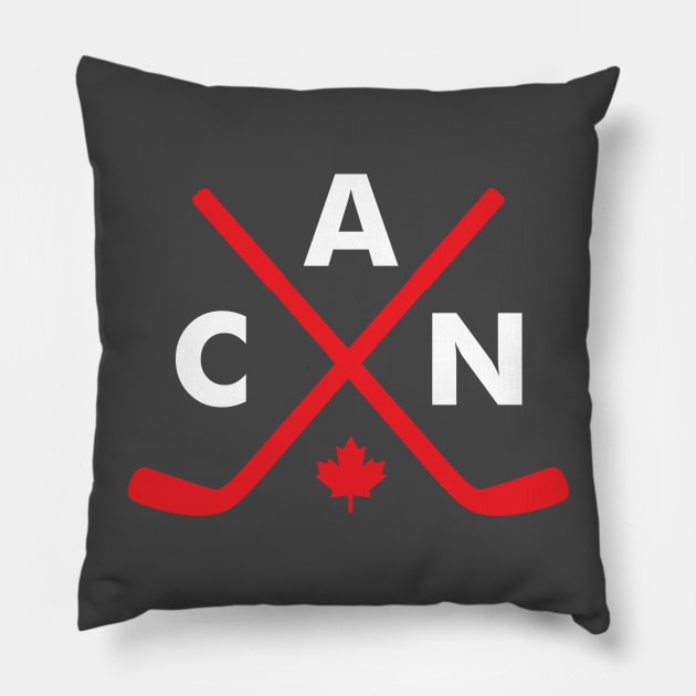Canadian Hockey Pillow by PodDesignShop