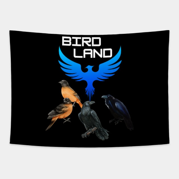 BIRD LAND CITY DESIGN Tapestry by The C.O.B. Store