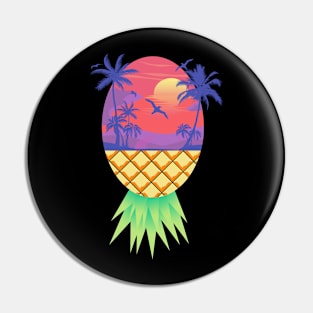 Pineapple Beach Sunset Landscape Pin