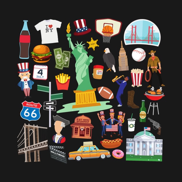 USA Travel Icons by FancyPlanet