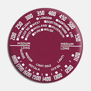 Radio Wave Tuner Dial Design Pin