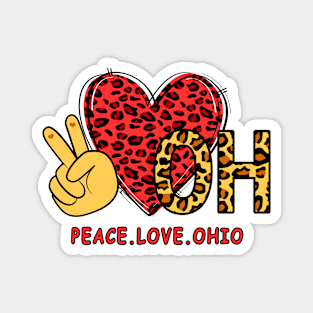 Peace Love Ohio Magnet