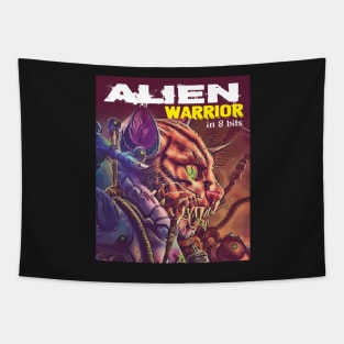 ALIEN WARRIOR in 8 bits Tapestry